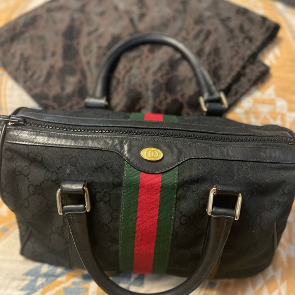 Gucci Handbags - GUCCI - Boston Bag with iconic Sherry Line logo